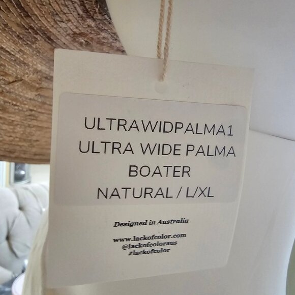Lack of Color Hat, 100% Palm Leaf. Made in Mexico, Size L/XL, Ultra wide - Picture 5 of 12